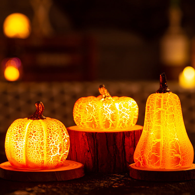 Halloween-pumpalykta – Dekorativ Pumpa med LED-stearinljus