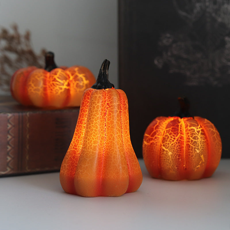 Halloween-pumpalykta – Dekorativ Pumpa med LED-stearinljus