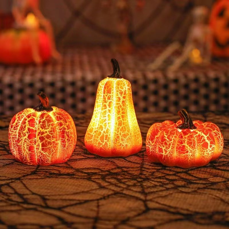 Halloween-pumpalykta – Dekorativ Pumpa med LED-stearinljus