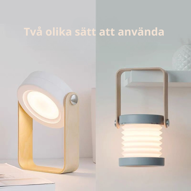 Hopfällbar dimbar LED-läslampa med touch