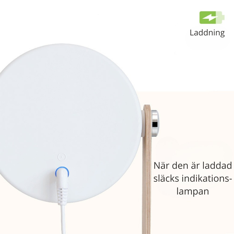 Hopfällbar dimbar LED-läslampa med touch