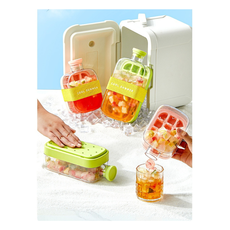 Iskubsflaska med tillhörande sugrör