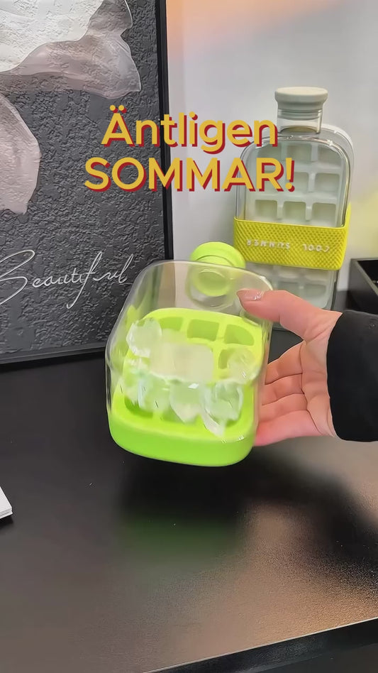 Iskubsflaska med tillhörande sugrör